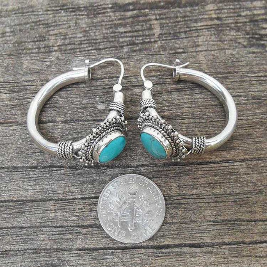 Boucles D'Oreilles Paradise Jewels France | Boucles D'Oreilles Turquoise Vintage