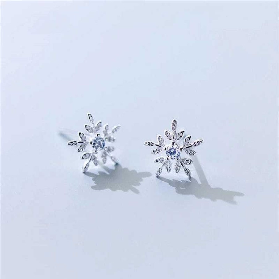 Boucles D'Oreilles Paradise Jewels France | Boucles D'Oreilles Flocon De Neige En Argent