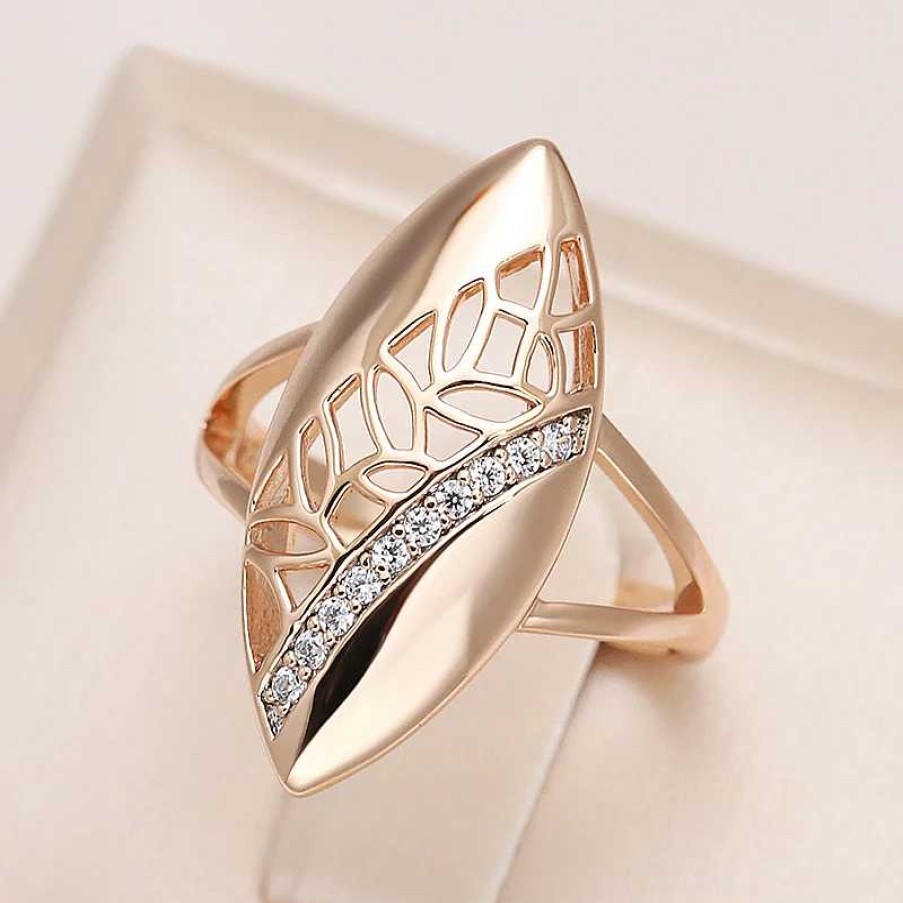 Bagues Paradise Jewels France | L Gante Bague Brillante Double Pointe En Or