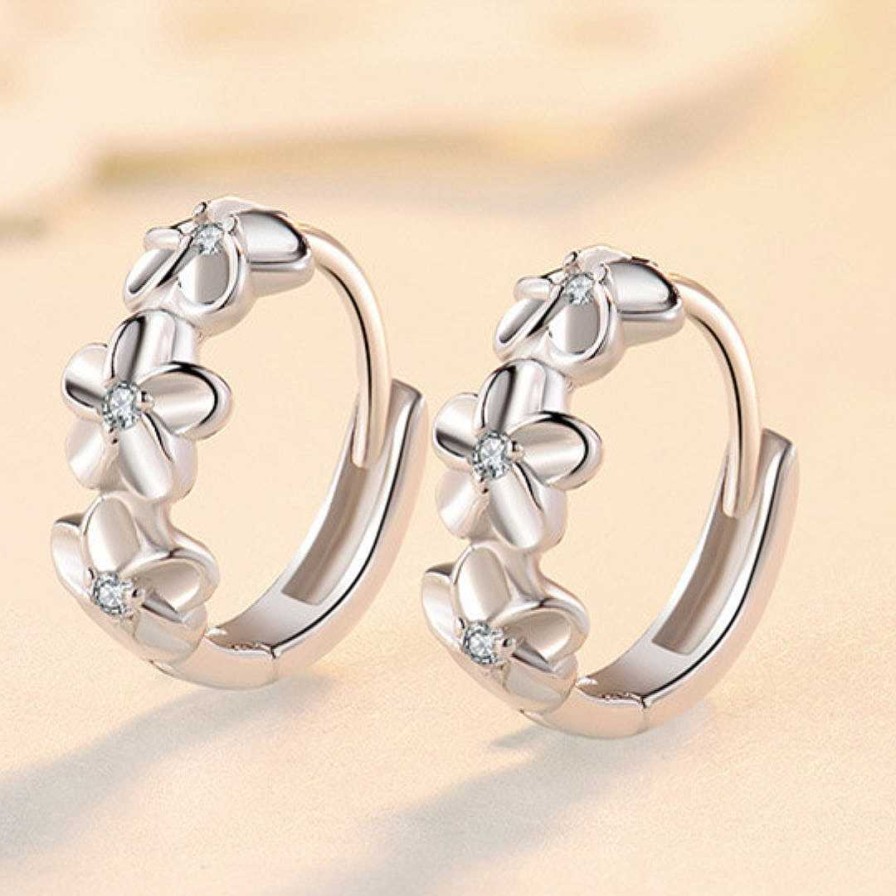 Boucles D'Oreilles Paradise Jewels France | Boucles Fleuries Argent Es