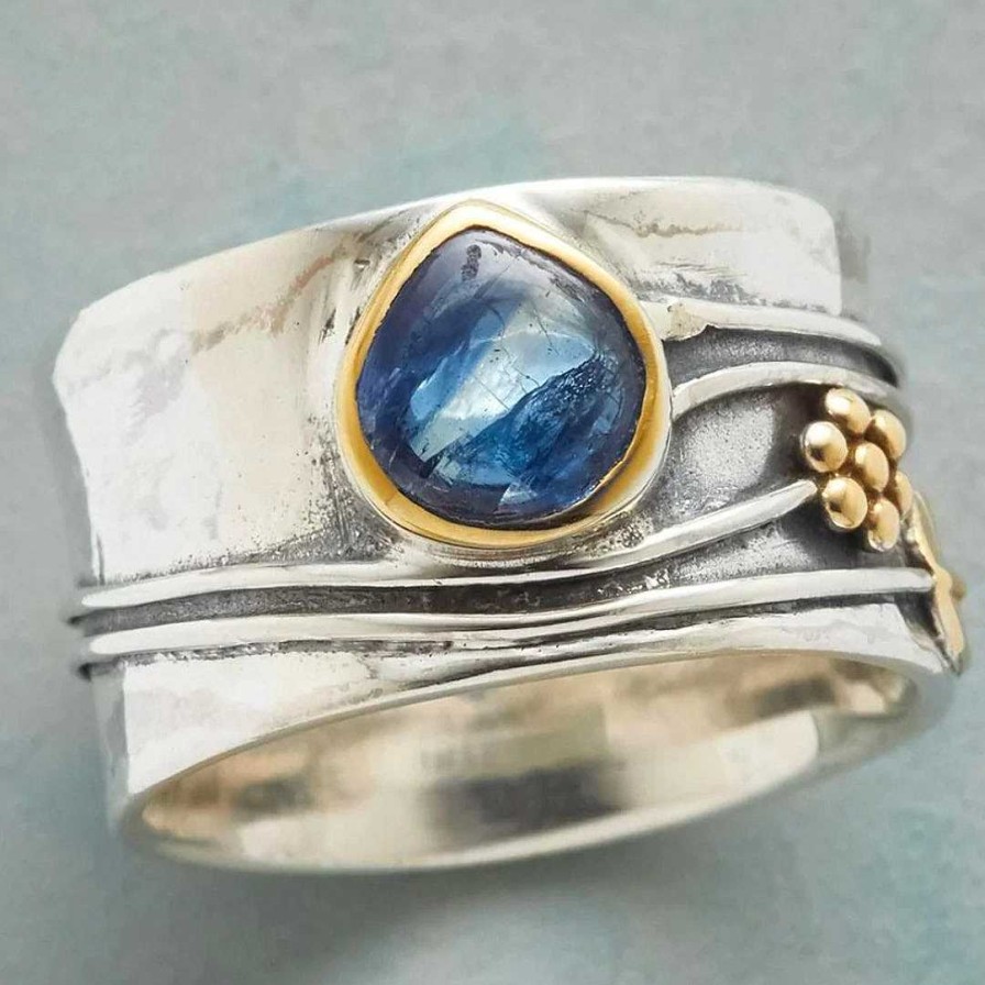 Bagues Paradise Jewels France | Bague Boho En Argent Avec Pierre Bleue