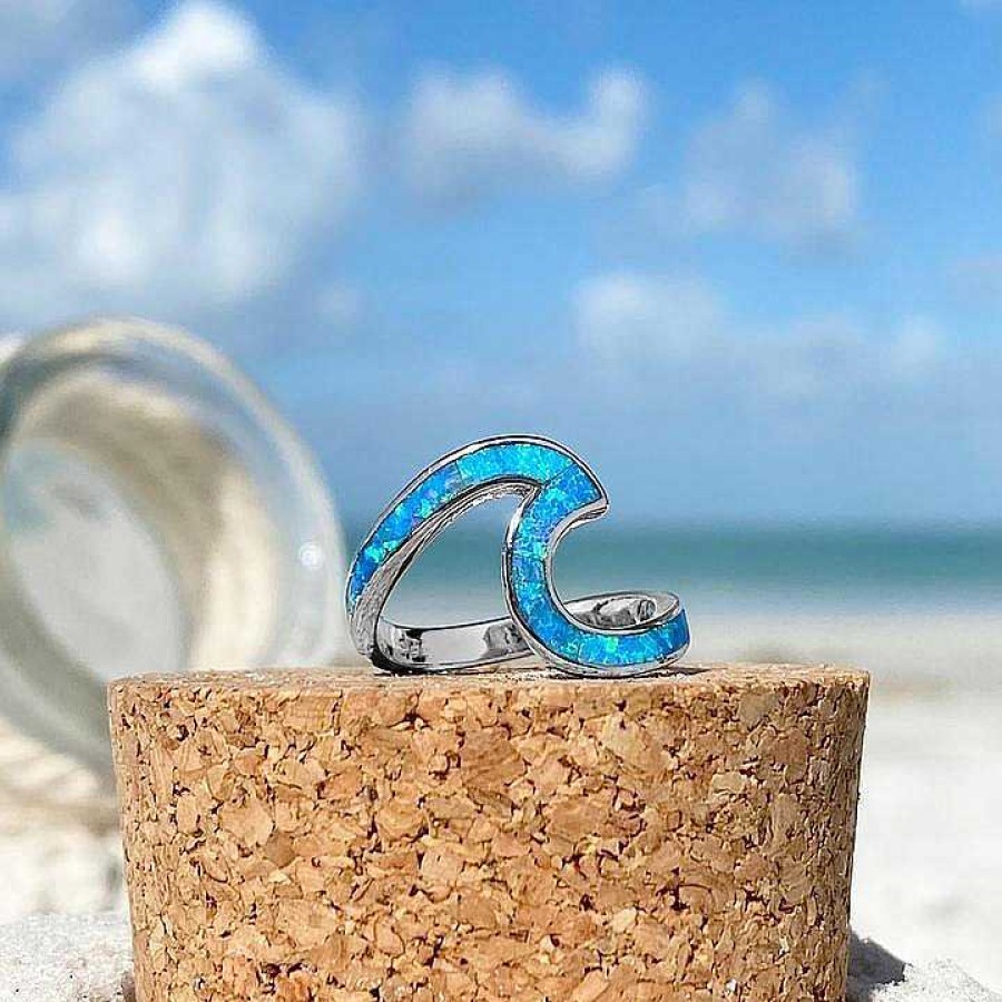 Bagues Paradise Jewels France | Bague Vague De Mer En Opale Et Argent