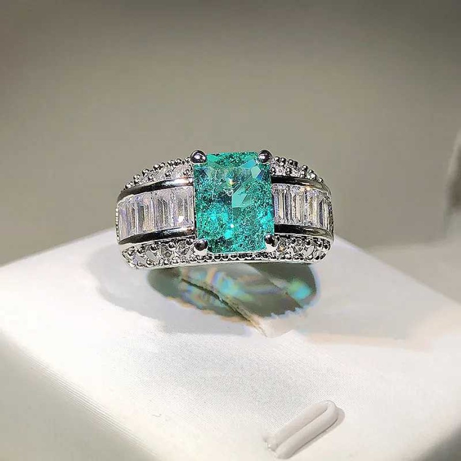 Bagues Paradise Jewels France | L Gante Bague En Cristal De Turquoise En Argent