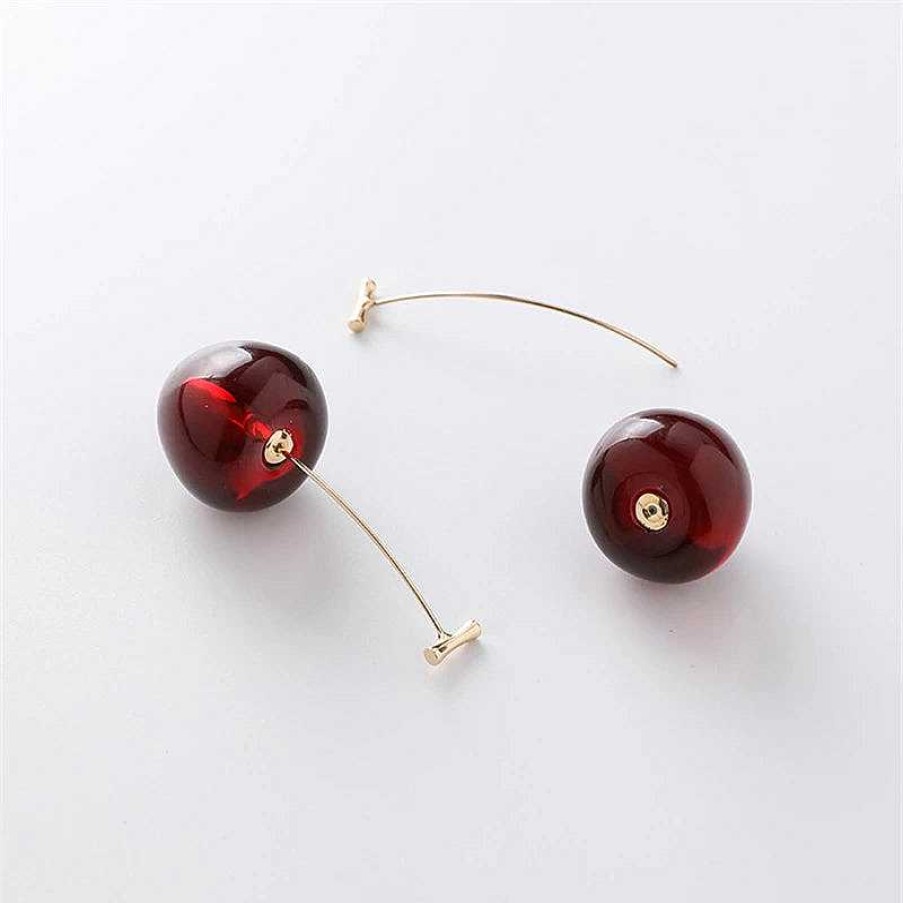 Boucles D'Oreilles Paradise Jewels France | Boucles D'Oreilles De Luxe Cerise Rouge