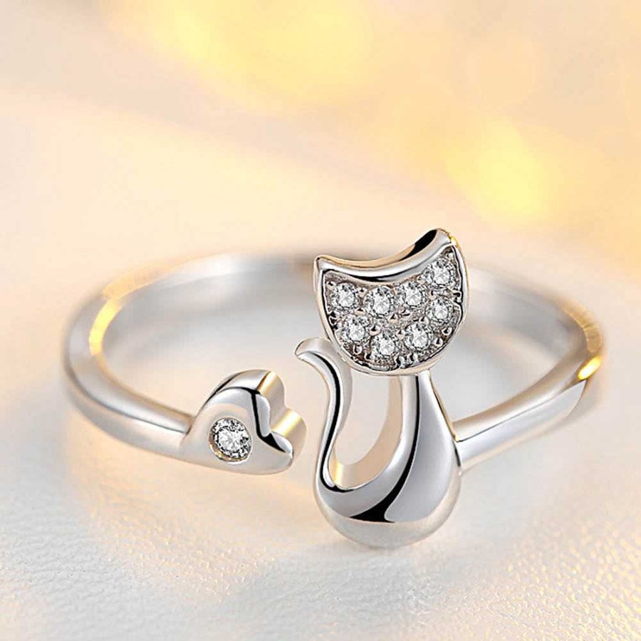 Bagues Paradise Jewels France | Bague En Cristal En Forme De Chat