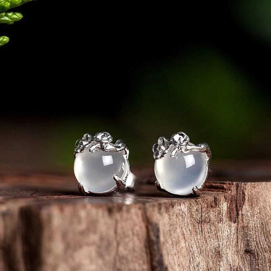 Boucles D'Oreilles Paradise Jewels France | Boucles D'Oreilles En Cristal De Lune Argent