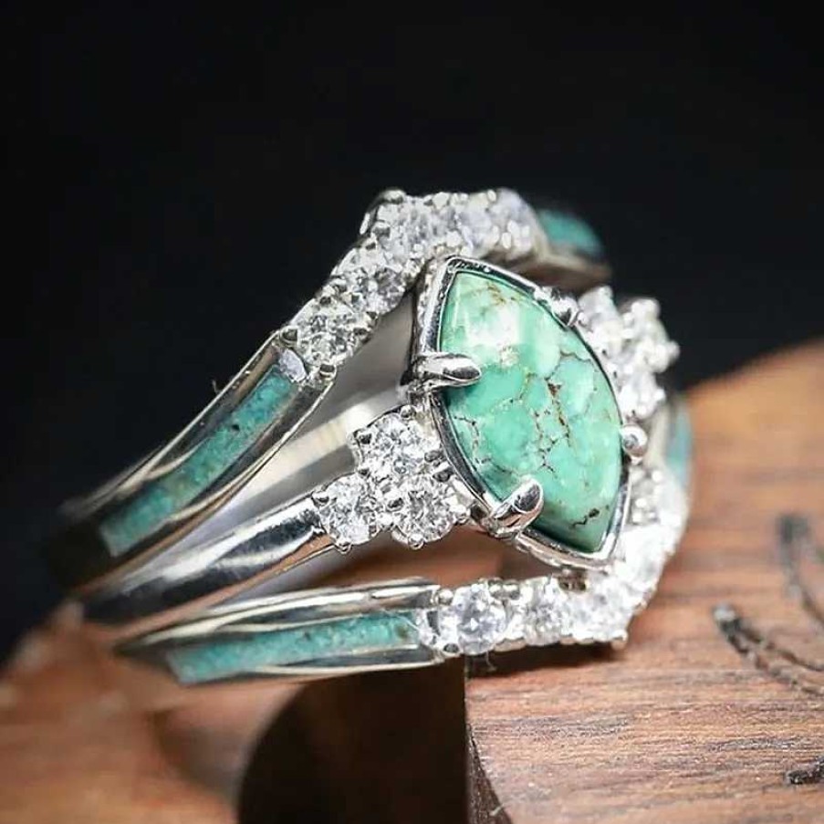 Bagues Paradise Jewels France | Bague Vintage En Mail Turquoise