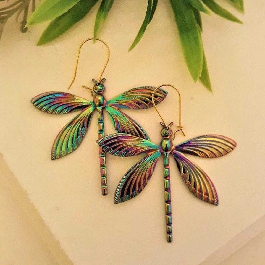 Boucles D'Oreilles Paradise Jewels France | Boucles D'Oreilles Libellule Chromatique Multicolore