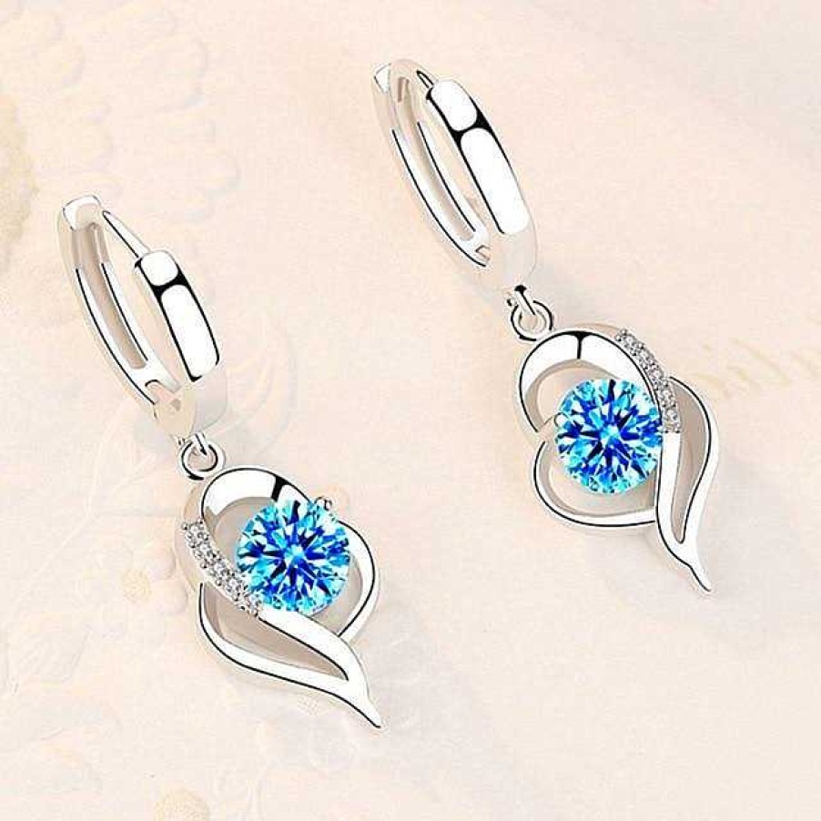 Boucles D'Oreilles Paradise Jewels France | Boucles D'Oreilles Fleuri En Zircons Et Argent