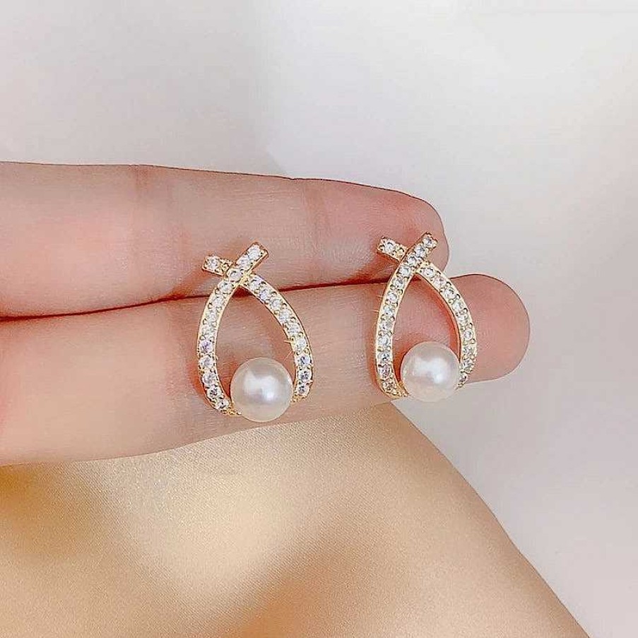 Boucles D'Oreilles Paradise Jewels France | Boucles D'Oreilles Perles Avec Diamants