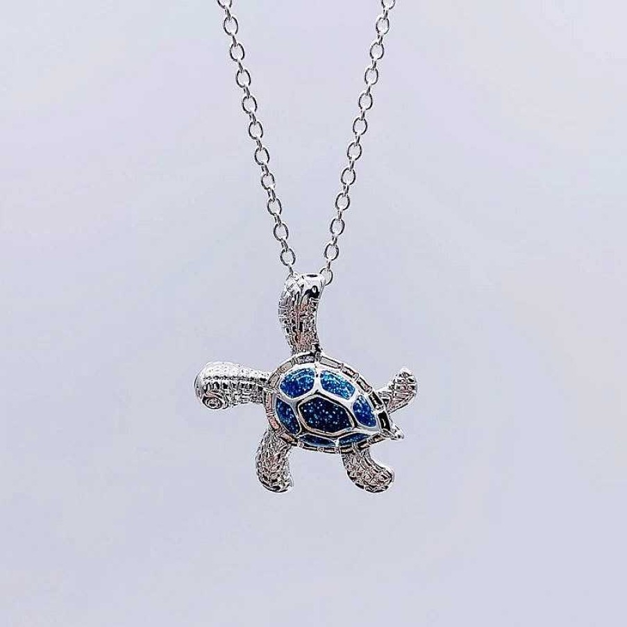 Colliers Paradise Jewels France | Collier Opale Bleu Tortue De Mer