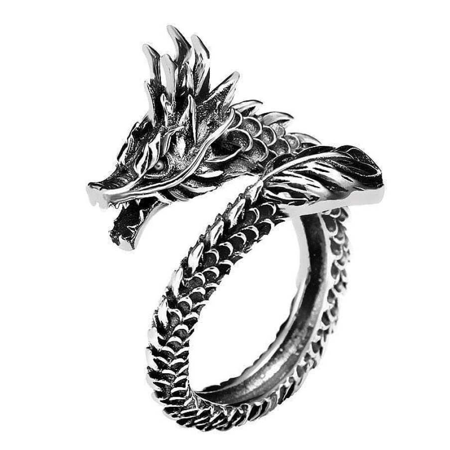 Bagues Paradise Jewels France | Bague Dragon En Argent 925 Ajustable