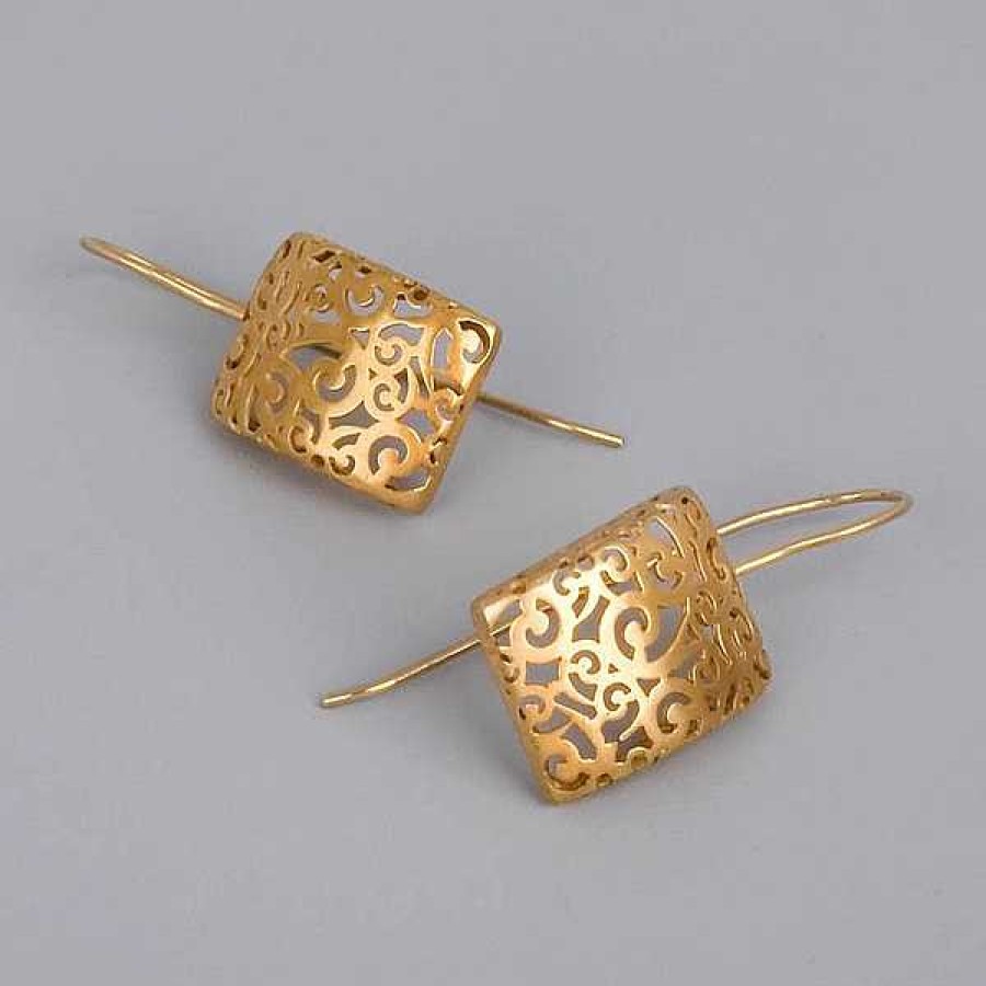 Boucles D'Oreilles Paradise Jewels France | Boucles D'Oreilles En Lierre Creux Or