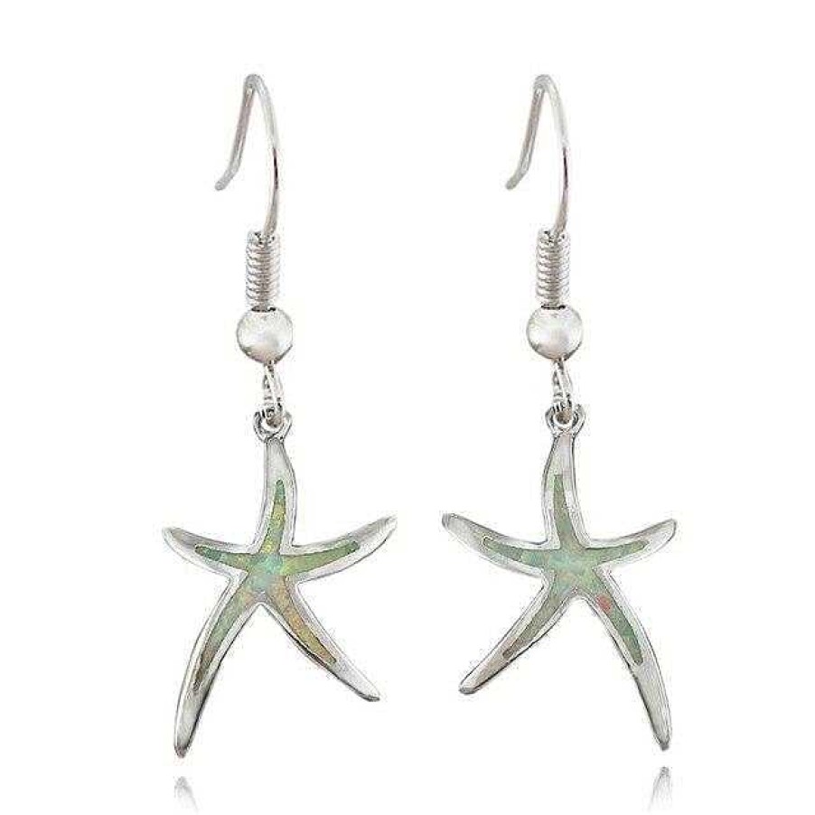 Boucles D'Oreilles Paradise Jewels France | Boucles D'Oreilles Toile De Mer En Opale Et Argent