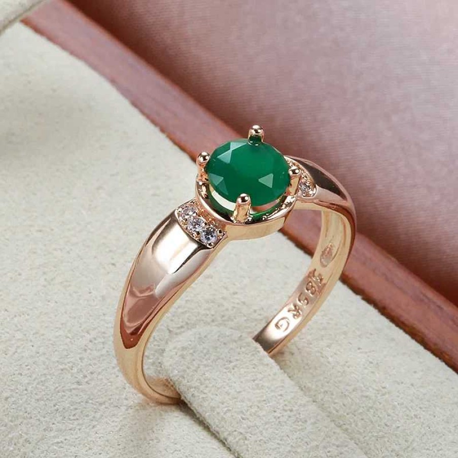 Bagues Paradise Jewels France | Bague L Gante En Cristal Vert