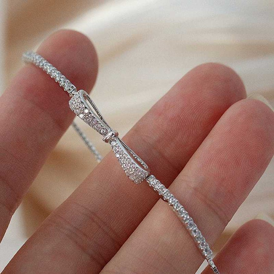 Bracelets Paradise Jewels France | Bracelet En Argent Avec Noeud Brillant