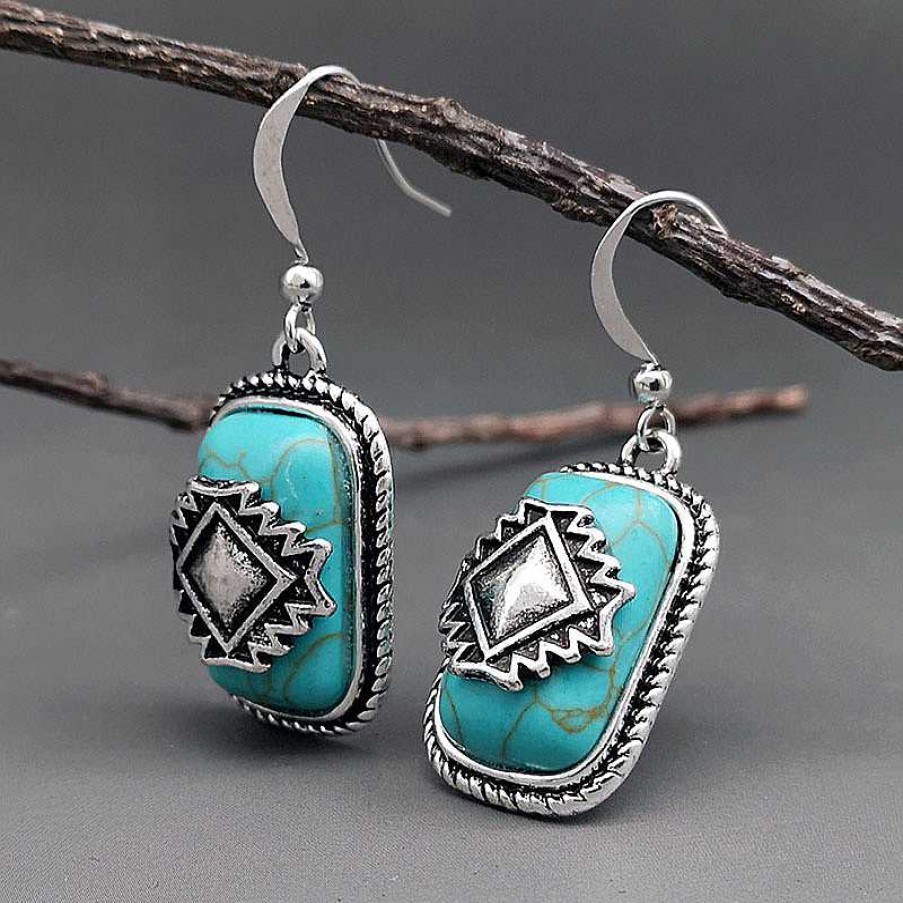 Boucles D'Oreilles Paradise Jewels France | Boucles D'Oreilles Ethniques En Argent Turquoise