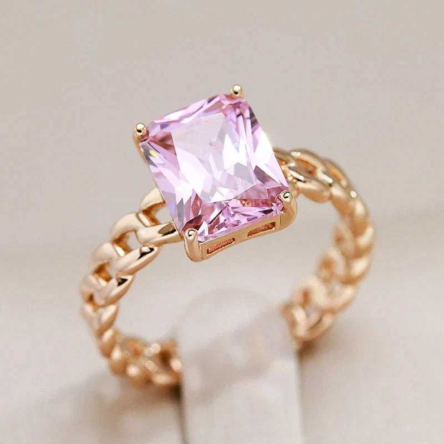 Bagues Paradise Jewels France | L Gante Bague En Cristal Rose En Or