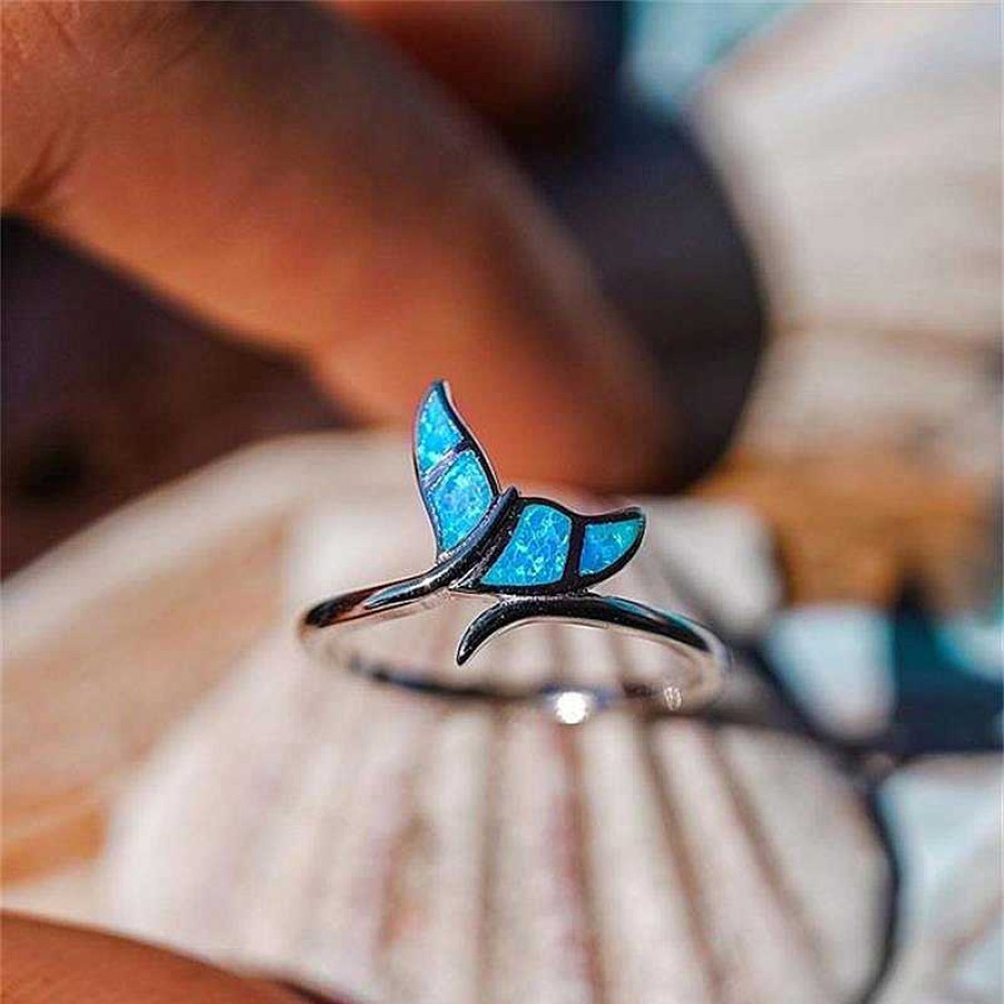 Bagues Paradise Jewels France | Bague Queue De Baleine En Opale Et Argent