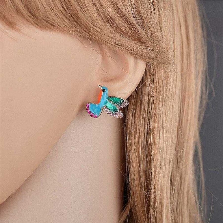 Boucles D'Oreilles Paradise Jewels France | Boucles D'Oreilles Colibri Cristal