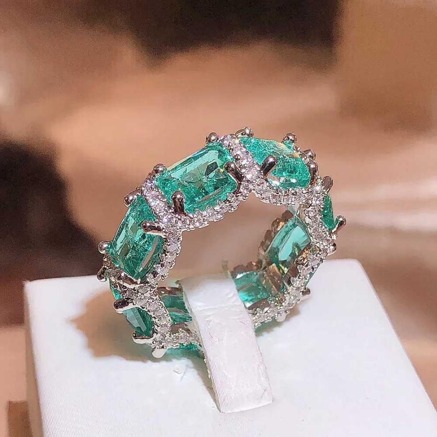 Bagues Paradise Jewels France | Bague L Gante En Cristal De Turquoise