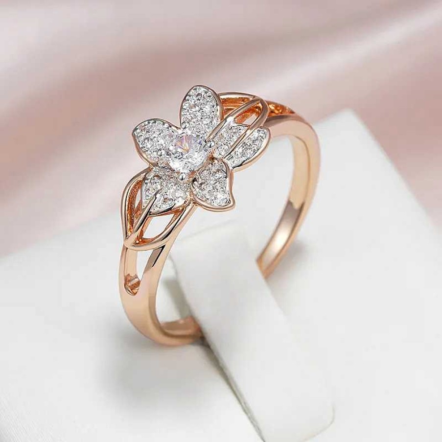 Bagues Paradise Jewels France | Bague L Gante En Forme De Fleur Brillante