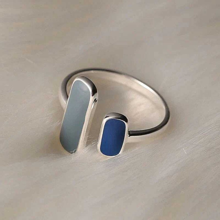 Bagues Paradise Jewels France | Bague En Argent Avec Pierre Bleue