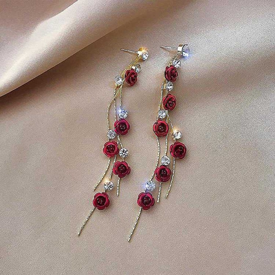 Boucles D'Oreilles Paradise Jewels France | Boucles D'Oreilles Cascade De Roses