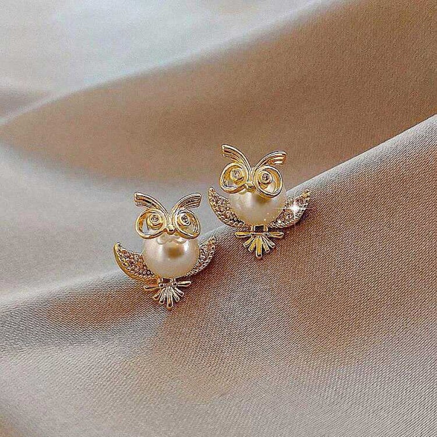 Boucles D'Oreilles Paradise Jewels France | Boucles D'Oreilles Hibou En Or