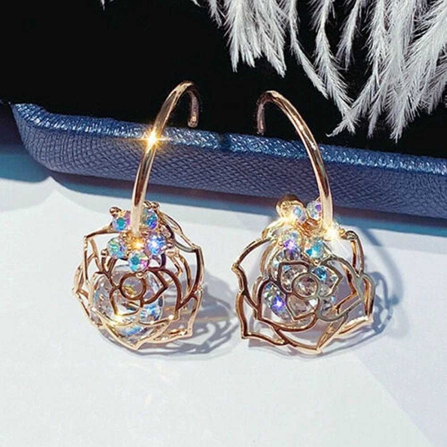 Boucles D'Oreilles Paradise Jewels France | Boucles D' Eilles Sph Riques Brillantes En Et