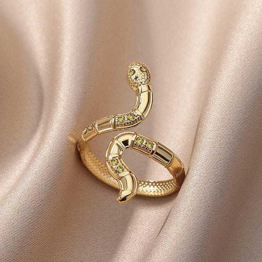 Bagues Paradise Jewels France | Bague Serpent Ajustable Avec Zircons