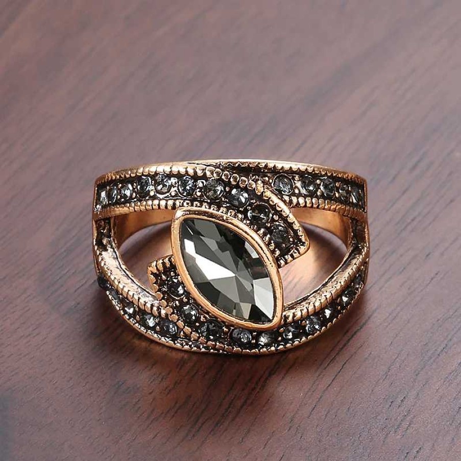 Bagues Paradise Jewels France | L Gante Bague En Cristal Noir