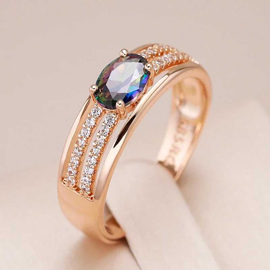 Bagues Paradise Jewels France | Bague L Gante En Zircon Multicolore