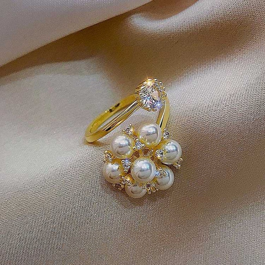 Bagues Paradise Jewels France | Bague Douce R Glable Avec Perles