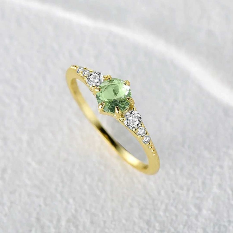 Bagues Paradise Jewels France | L Gante Bague Verte Avec Zircon