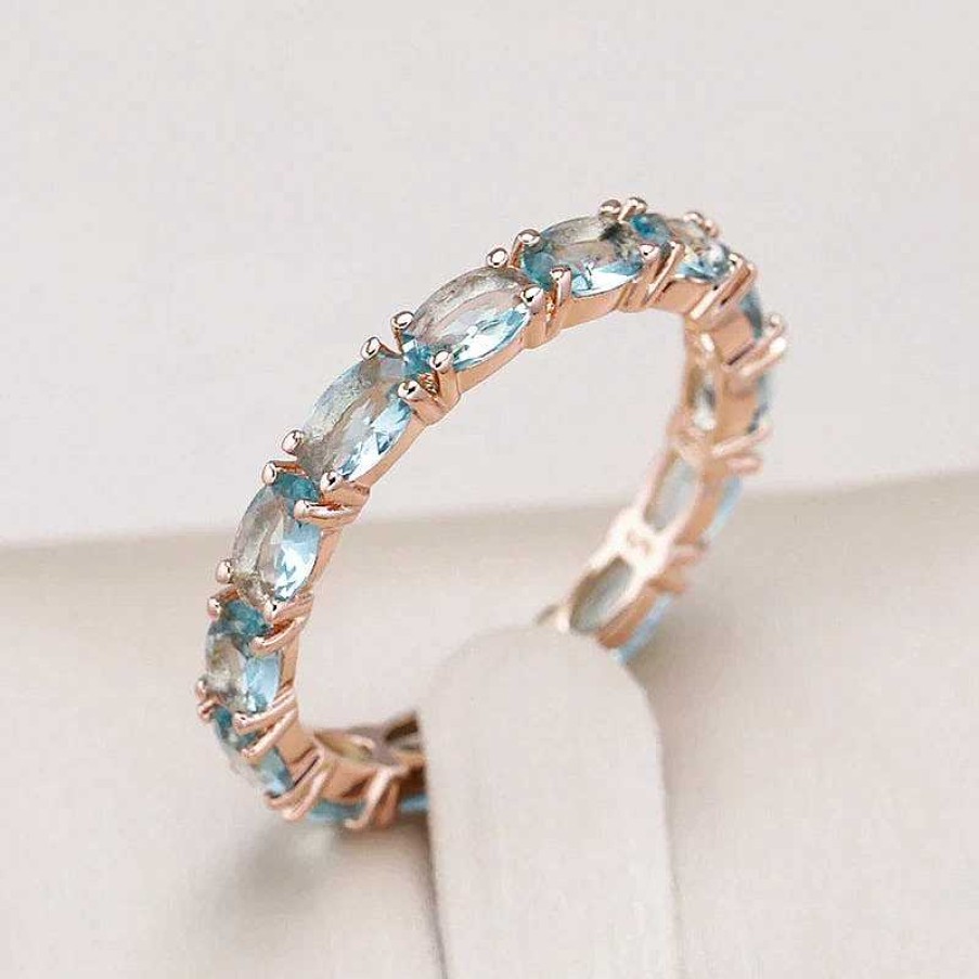 Bagues Paradise Jewels France | Bague Turquoise Zirconia Incrust E En Or