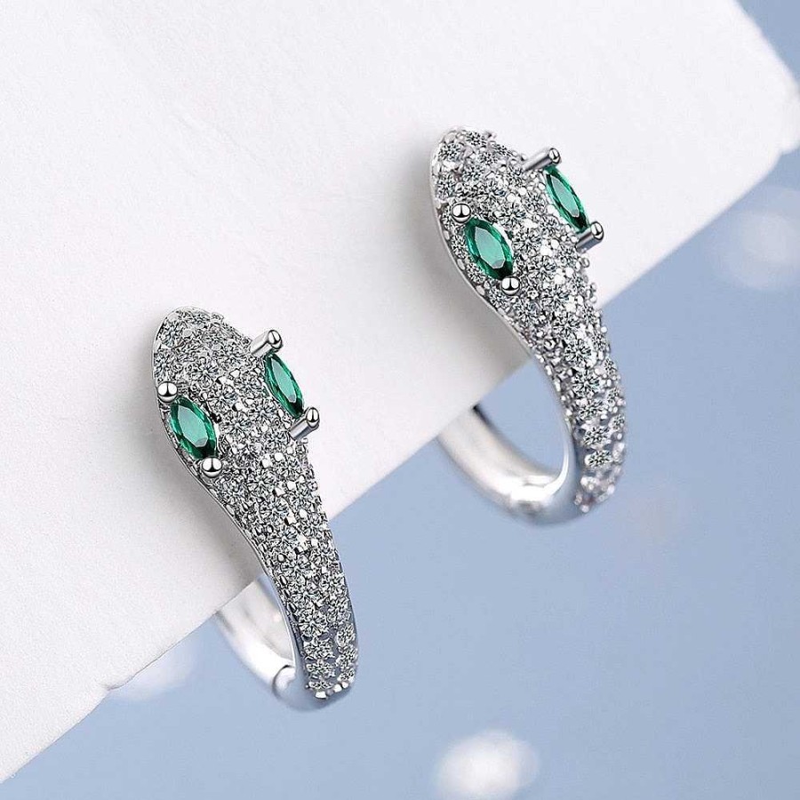 Boucles D'Oreilles Paradise Jewels France | Boucles D'Oreilles Serpent En Argent Sterling 925