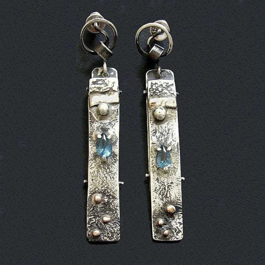 Boucles D'Oreilles Paradise Jewels France | Boucles D'Oreilles Artisanales En Pierre Bleue