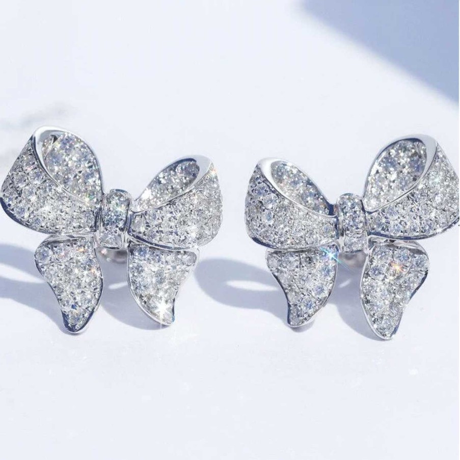 Boucles D'Oreilles Paradise Jewels France | Boucles D'Oreilles N Ud Brillant En Argent