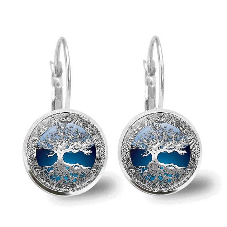 Boucles D'Oreilles Paradise Jewels France | Boucles D'Oreilles Arbre De Vie En Argent