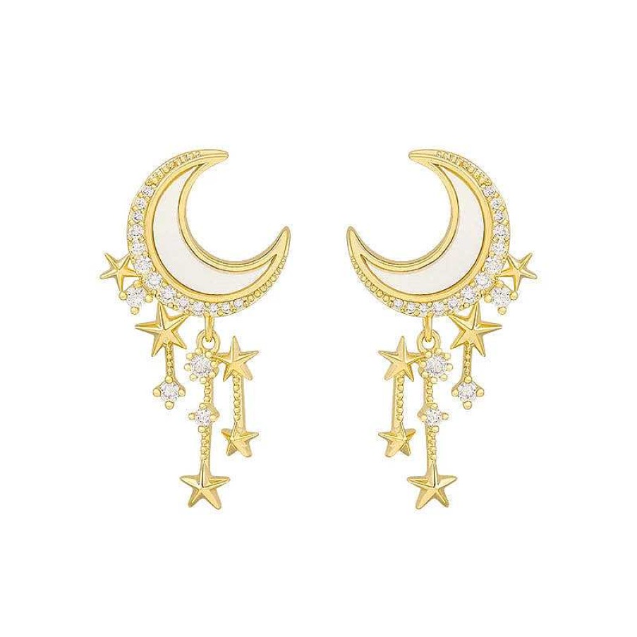 Boucles D'Oreilles Paradise Jewels France | Boucles D'Oreilles De Luxe En Forme De Lune