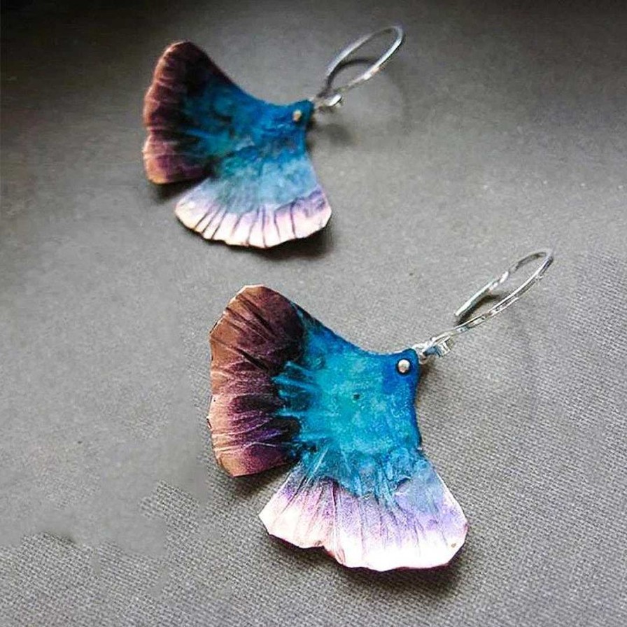 Boucles D'Oreilles Paradise Jewels France | Boucles D'Oreilles Boh Me Papillon Bleu En Argent Sterling